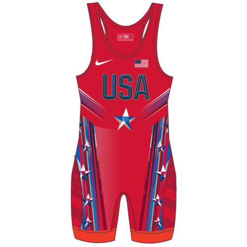 USA Wrestling Nike Prism Women's Red Singlet